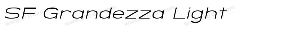 SF Grandezza Light字体转换